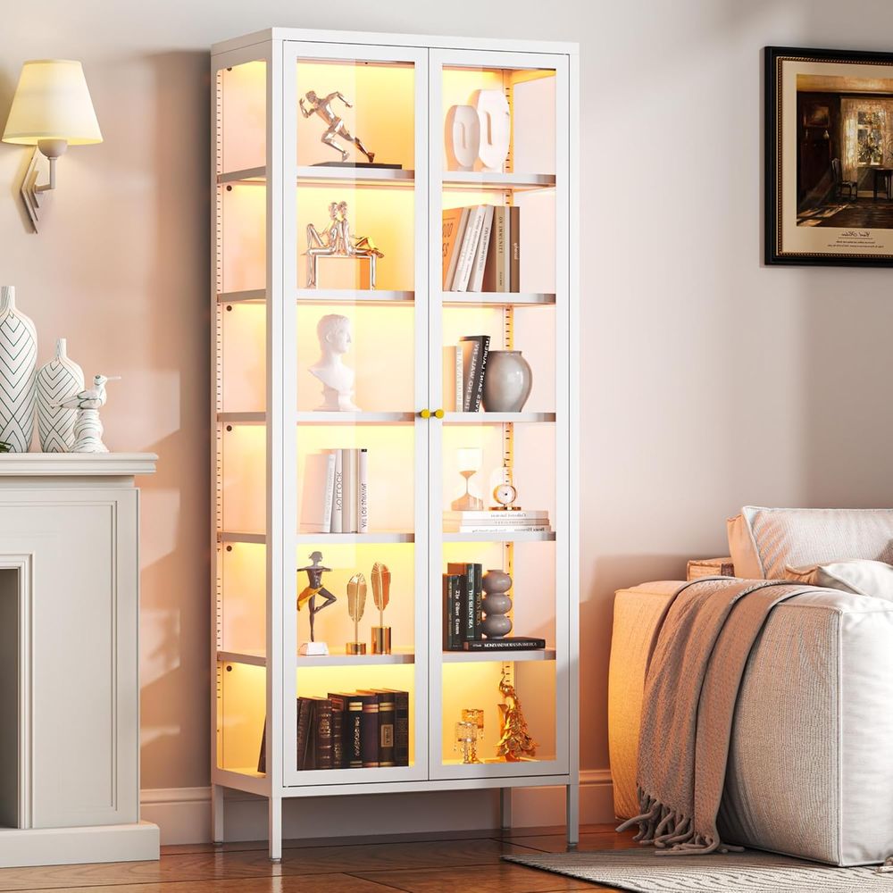 Lighting & Home Decor Studio Photos - 67 6-Tier Glass Curio Cabinet with