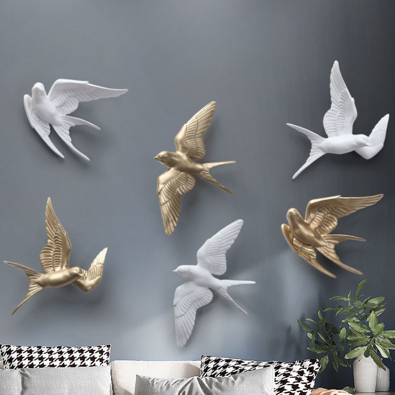 Foyer Lighting Wall Decor - 3D Bird Creative Hanging Decoration Living