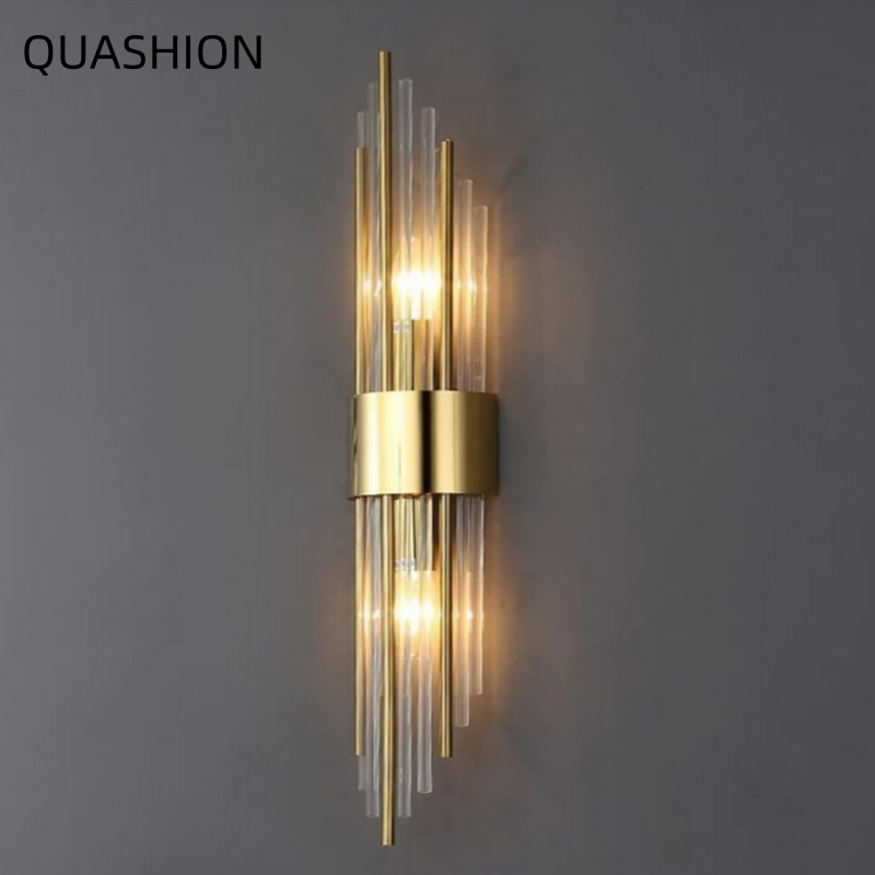 Foyer Lighting Wall Decor - Modern Luxury Crystal Wall Lamp Gold