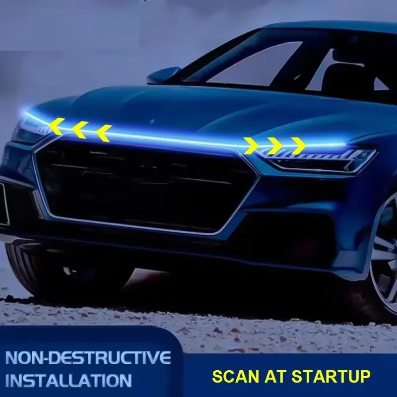 Lighting Bolt Decor - Dynamic Car LED Hood Light 12V