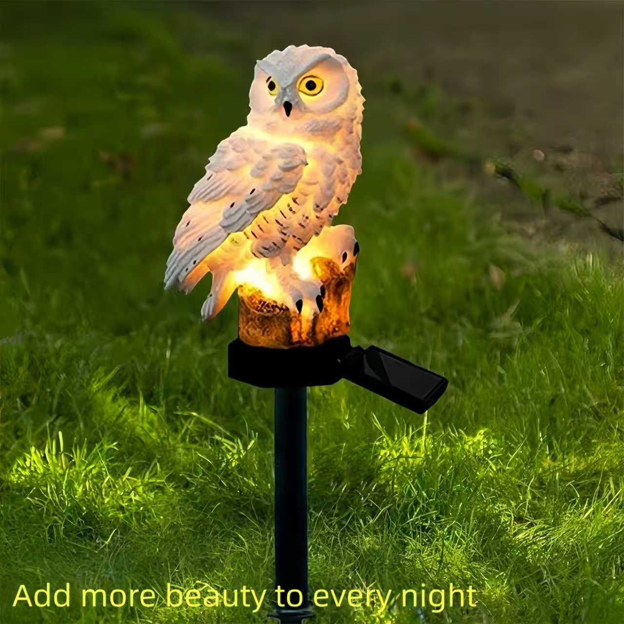 Yard Lighting Decor - Solar Owl Garden Stake Light Outdoor