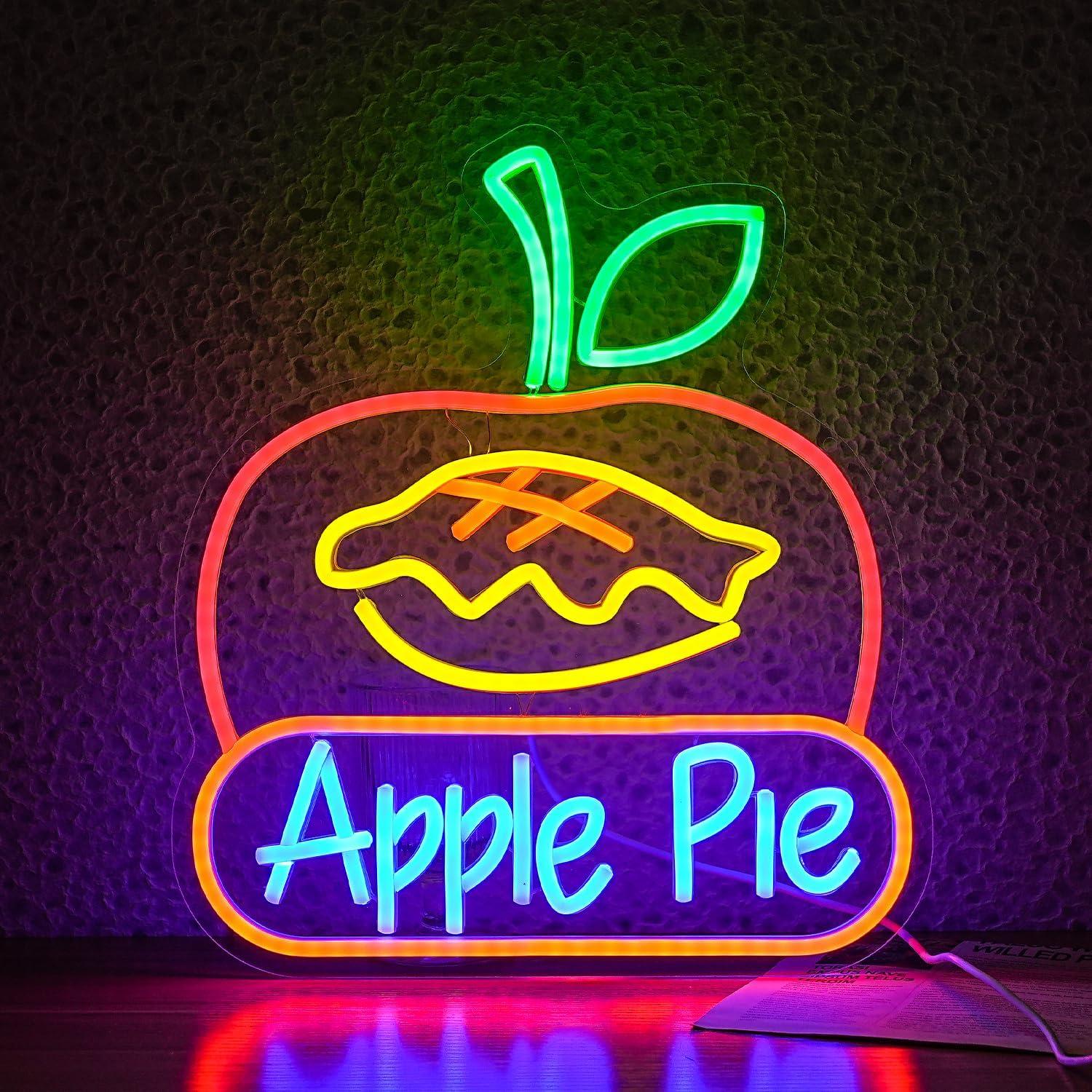 Lighting Decor House - Apple Pie Neon Sign Dessert USB