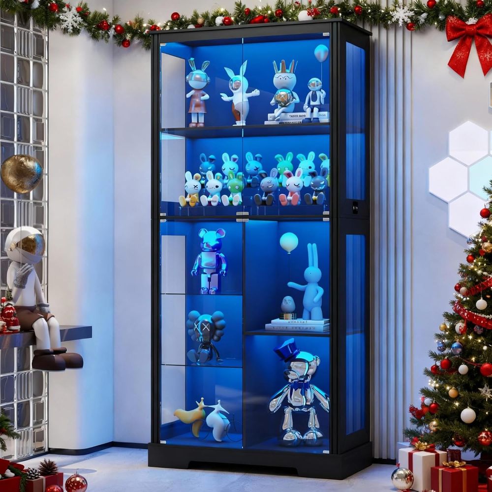 Lighting & Home Decor Studio Photos - 71 Illuminated Glass Curio Cabinet with
