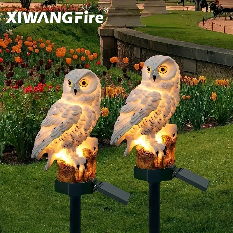 Yard Lighting Decor - Solar Owl Statue Garden Light LED