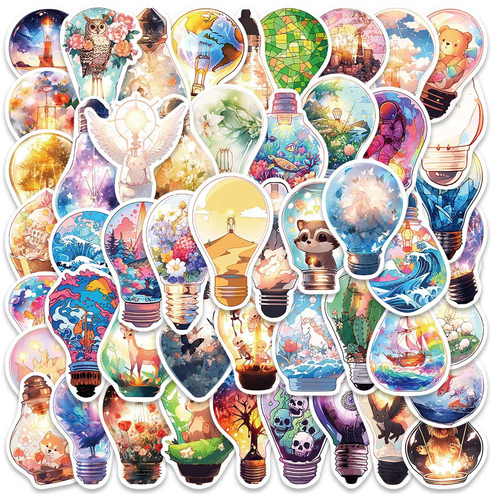 Lighting World Decor - 10/30/50pcs Cartoon Fantasy Light Bulb World
