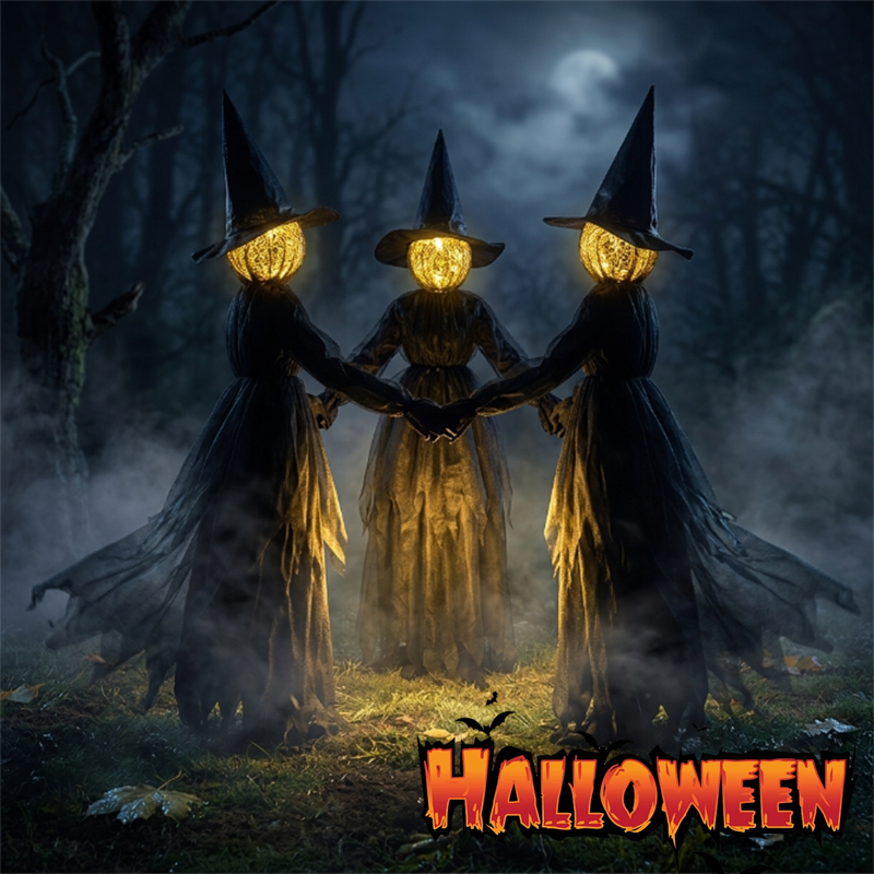 Lighting Decor House - Sound Activated Hand Holding Witch Halloween