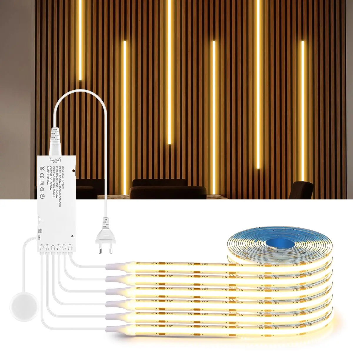 Foyer Lighting Wall Decor - 2-6PCS COB LED Strip Light Kit,