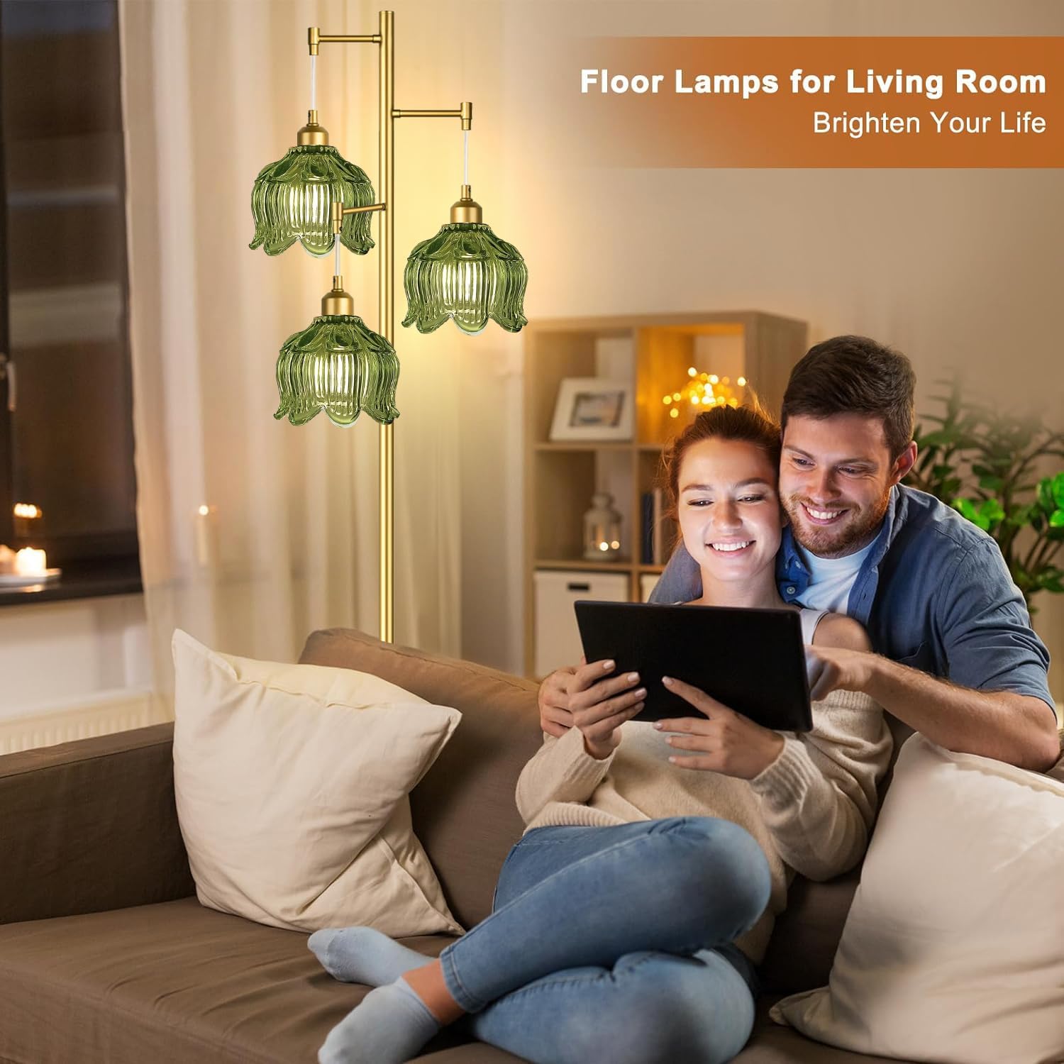 Vintage Gold Glass Floor Lamp  - Lightings Decoration 评论和价格