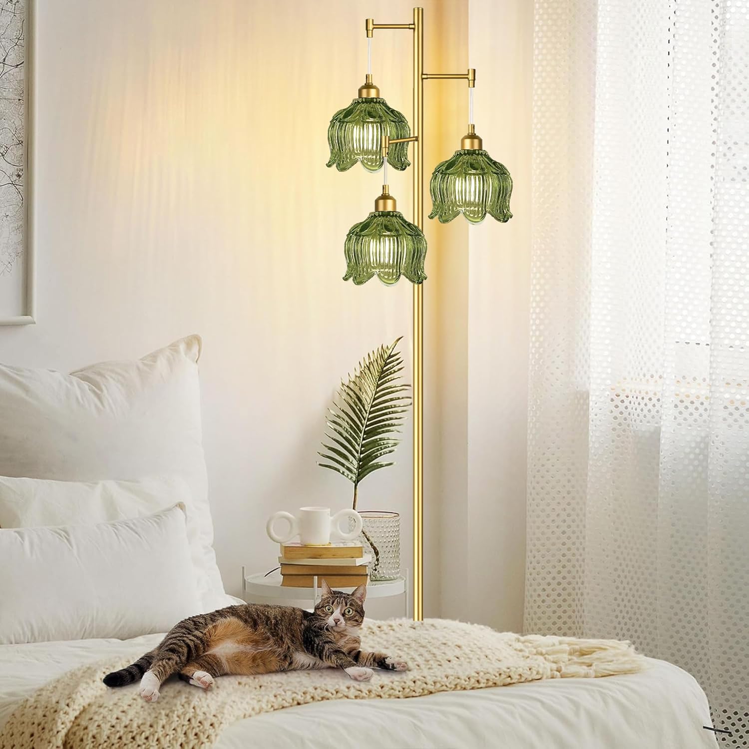 Vintage Gold Glass Floor Lamp  - Lightings Decoration 评论和价格