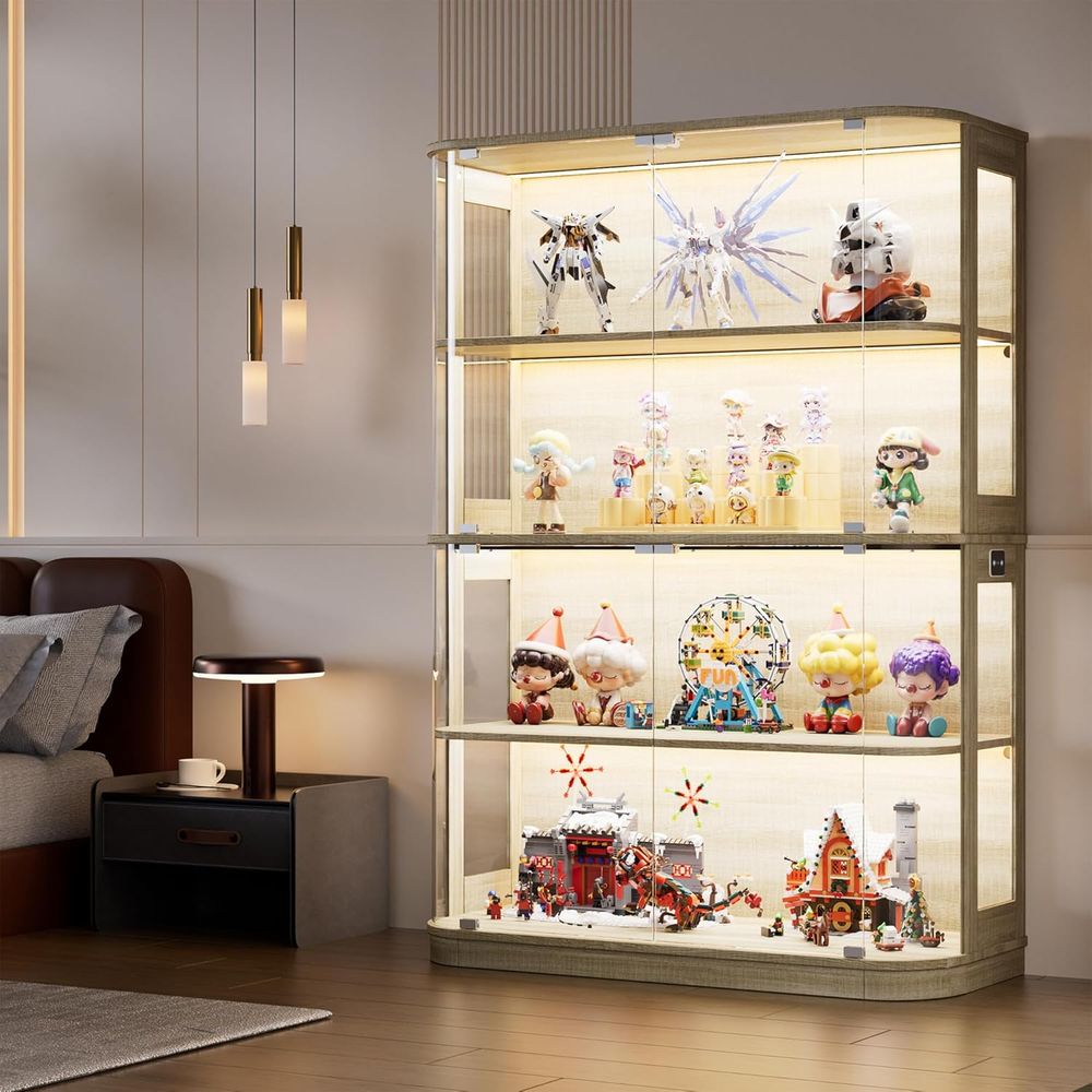 47.2 Glass-Door 4-Tier Display - Lighting & Home Decor Studio Photos 评论和价格