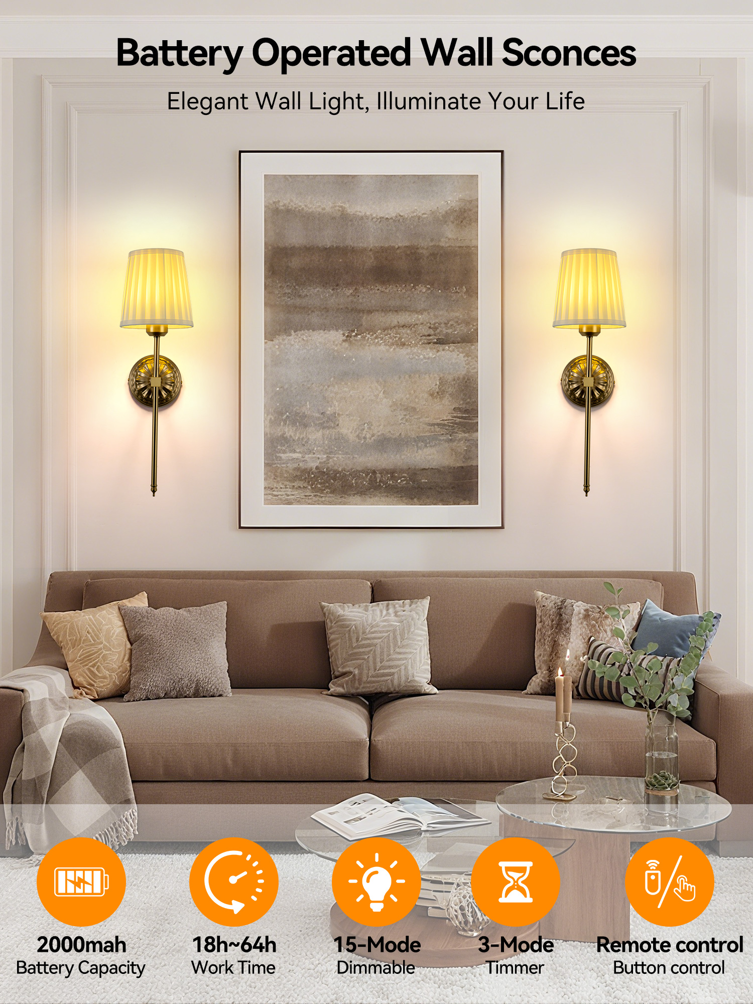 Battery-Powered Wall Light: Re - Foyer Lighting Wall Decor 评论和价格