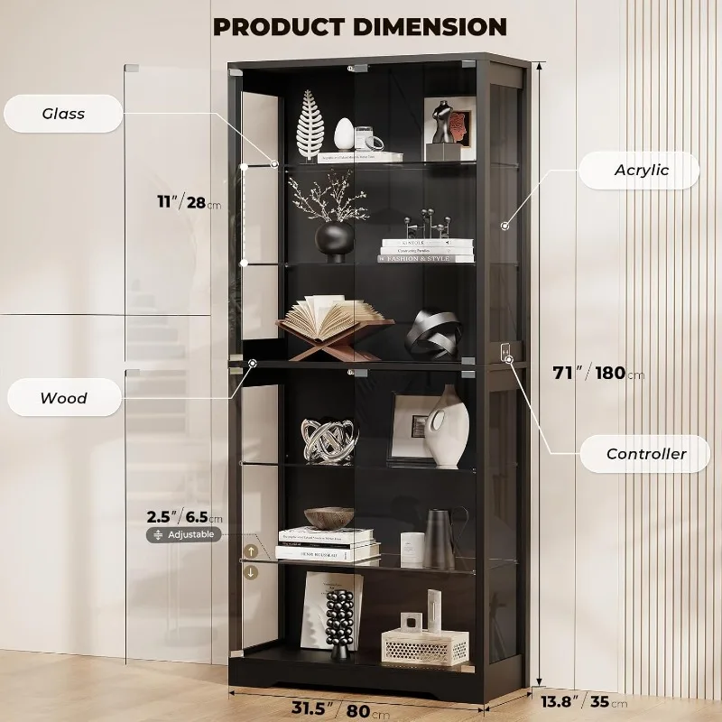 BROTTAR Display Cabinet with G - Lighting & Home Decor Studio Photos 评论和价格