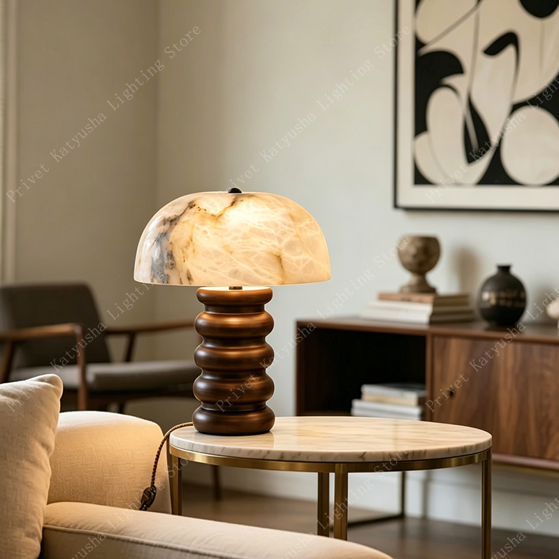 Retro Alabaster Mushroom Table - Lighting Home Decor Items 评论和价格