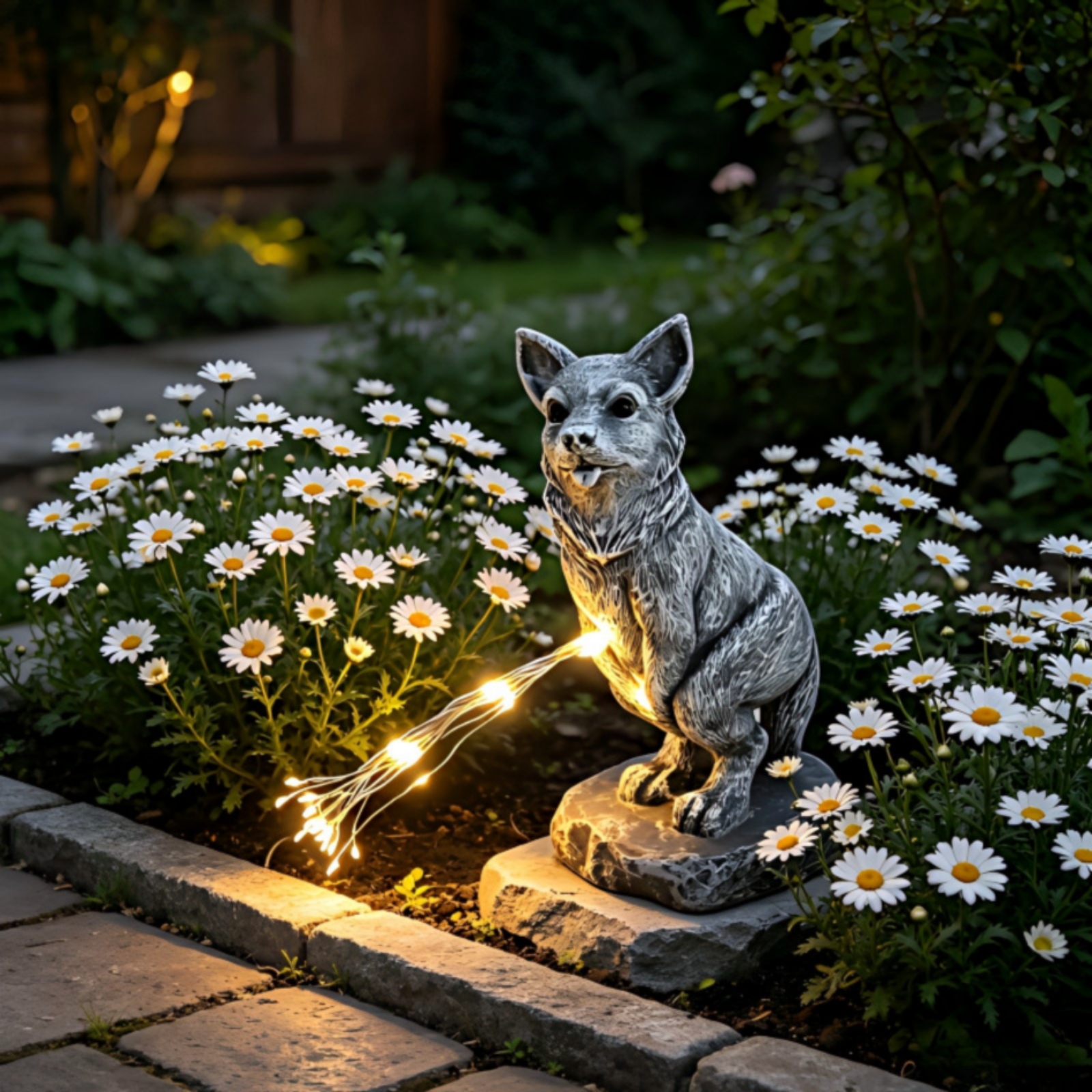 Lighted Dog Statue Decorative  - Yard Lighting Decor 评论和价格