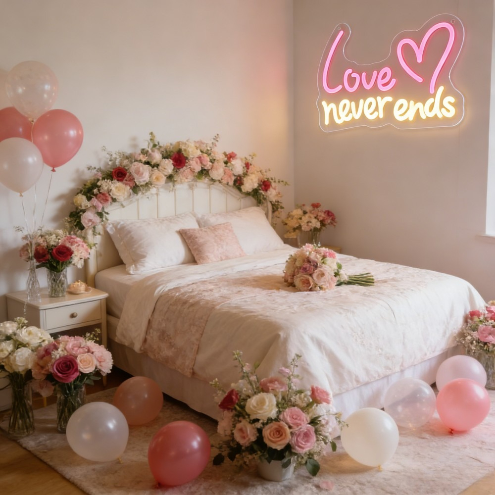 Love Never Ends LED Neon Sign  - Lighting Home Decor Ideas 评论和价格