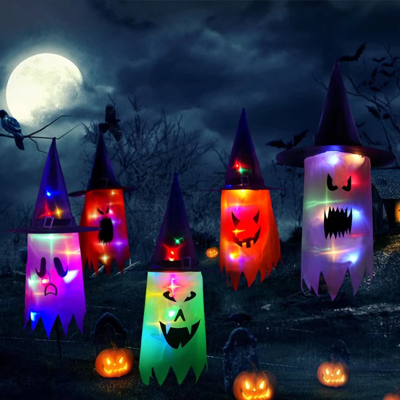 1PC Halloween Witch Hat Colorf - Lightings Decoration 评论和价格