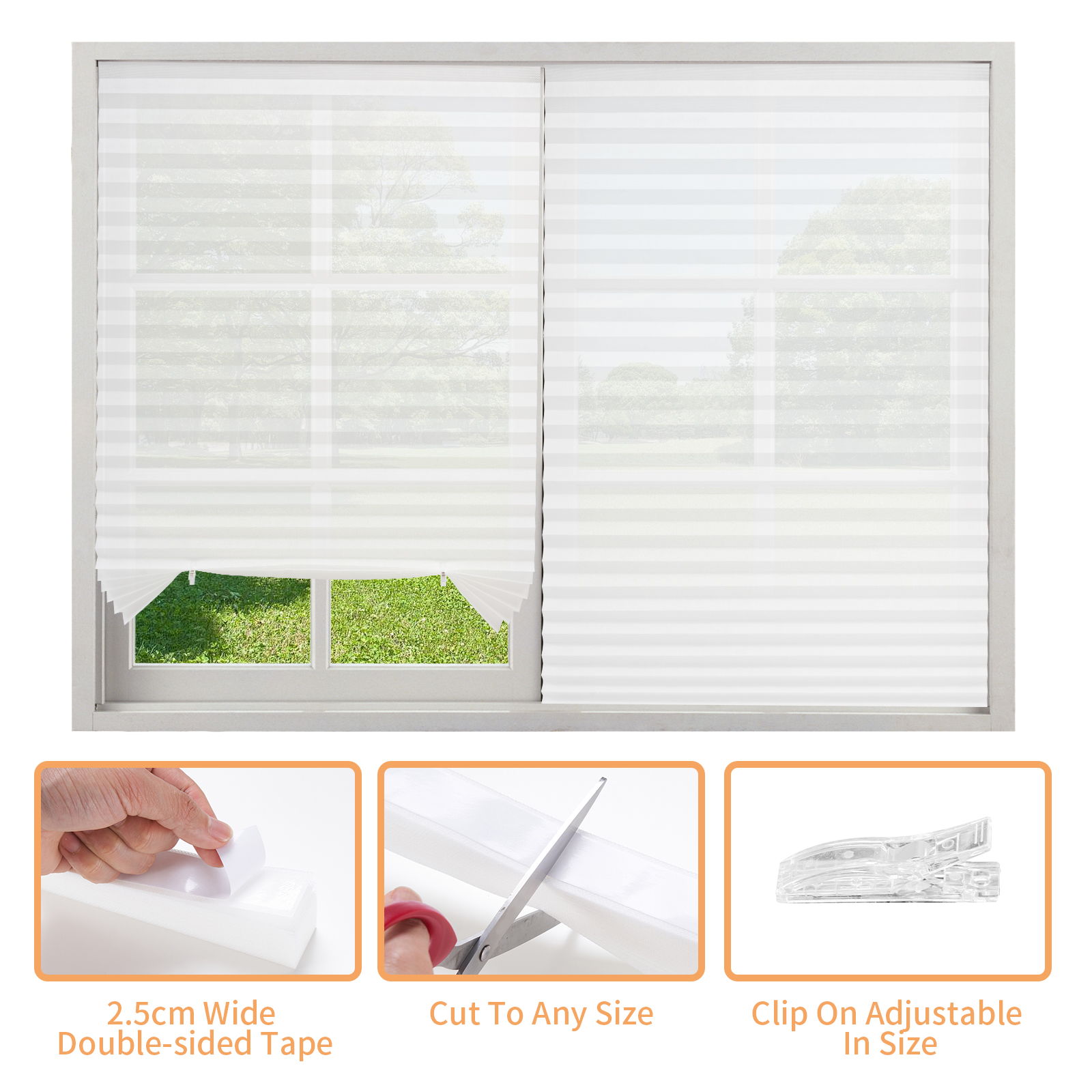 Pleated Window Blinds Blackout - Lighting Jockey 评论和价格