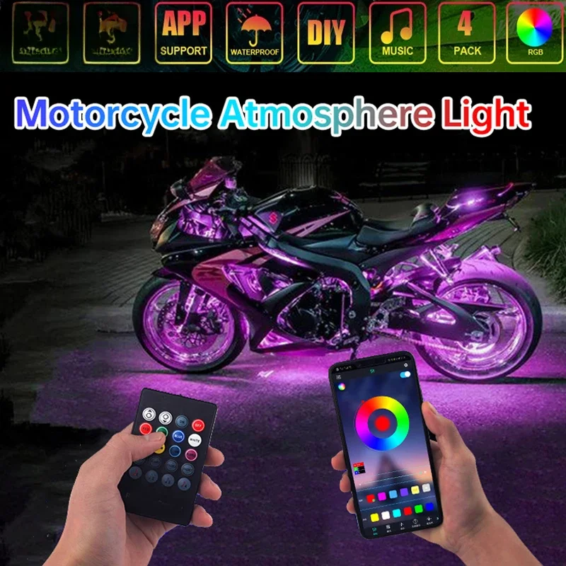 Led Motorcycle RGB Atmosphere  - Lighting Bolt Decor 评论和价格
