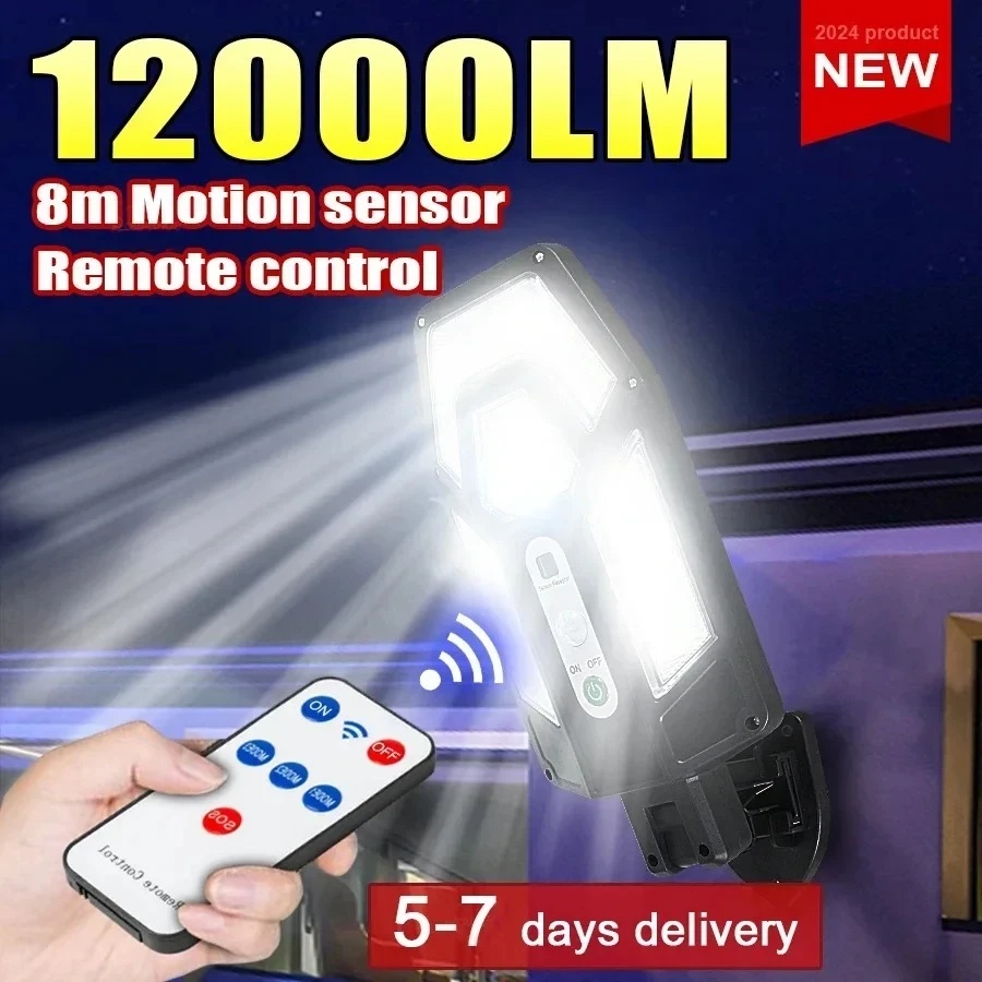12000LM Powerful Solar Wall La - Yard Lighting Decor 评论和价格