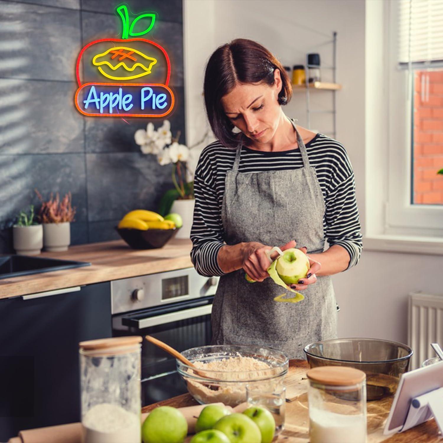 Apple Pie Neon Sign Dessert US - Lighting Decor House 评论和价格