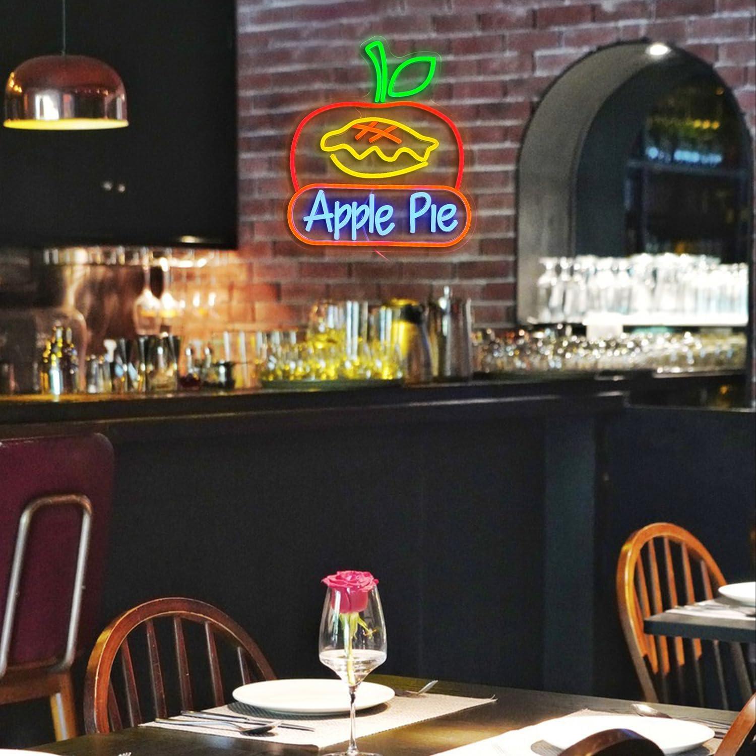 Apple Pie Neon Sign Dessert US - Lighting Decor House 评论和价格