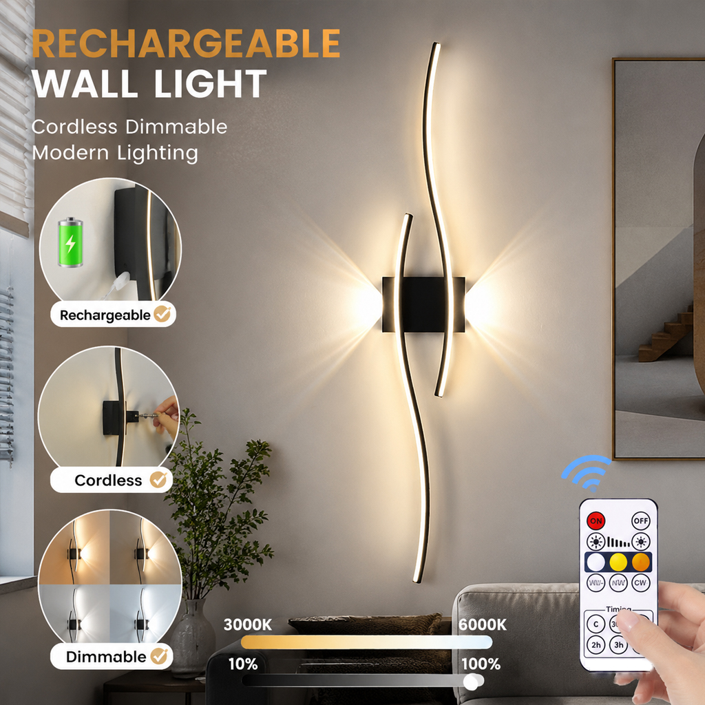 Modern LED Wireless Wall Sconc - Foyer Lighting Wall Decor 评论和价格