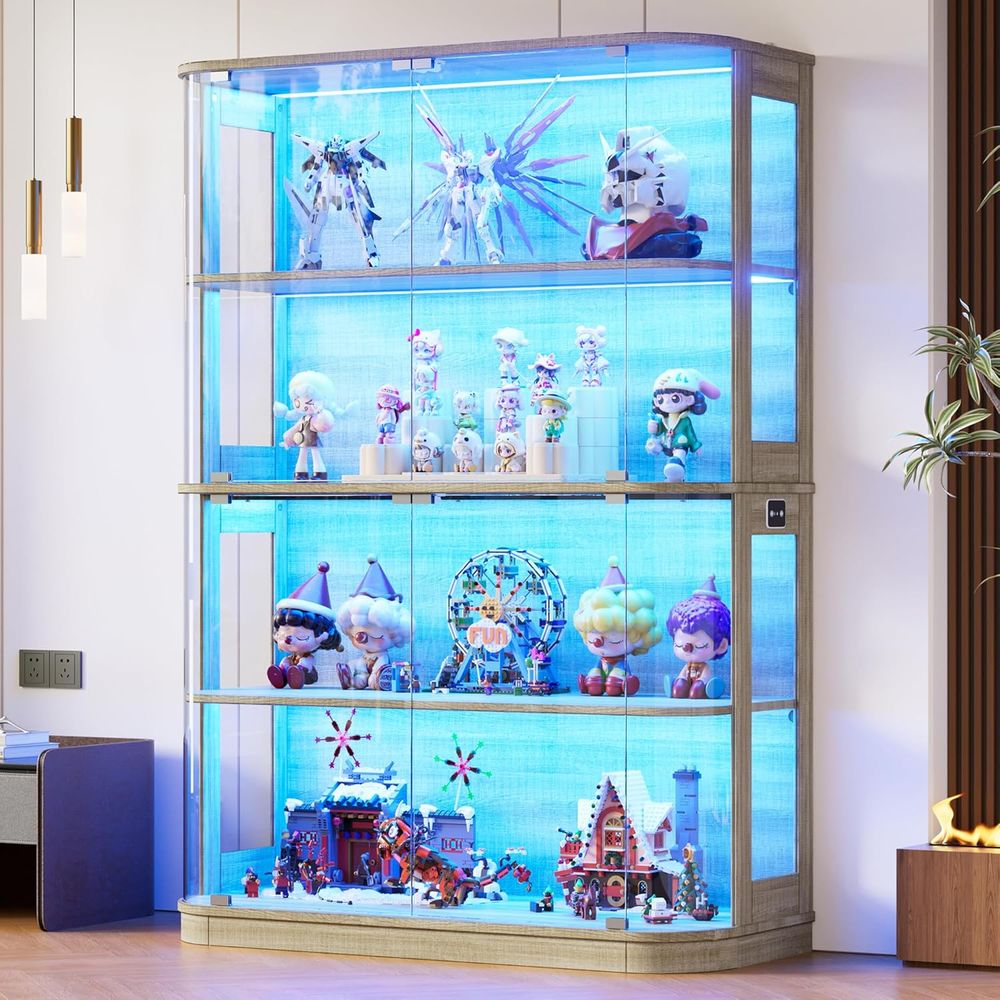 47.2 Glass-Door 4-Tier Display - Lighting & Home Decor Studio Photos 评论和价格