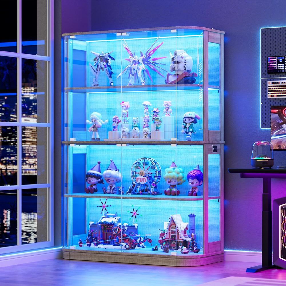 47.2 Glass-Door 4-Tier Display - Lighting & Home Decor Studio Photos 评论和价格