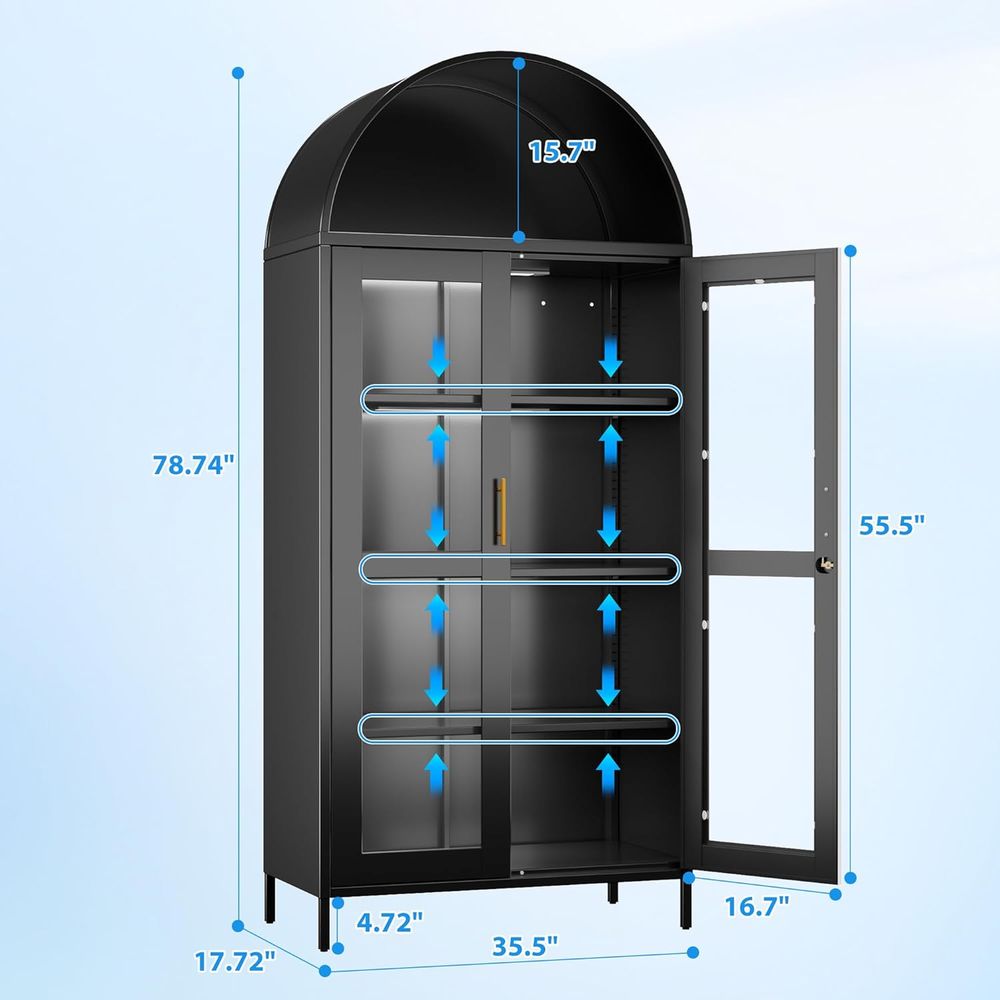78.74 High Metal Arched Cabine - Lighting & Home Decor Studio Photos 评论和价格