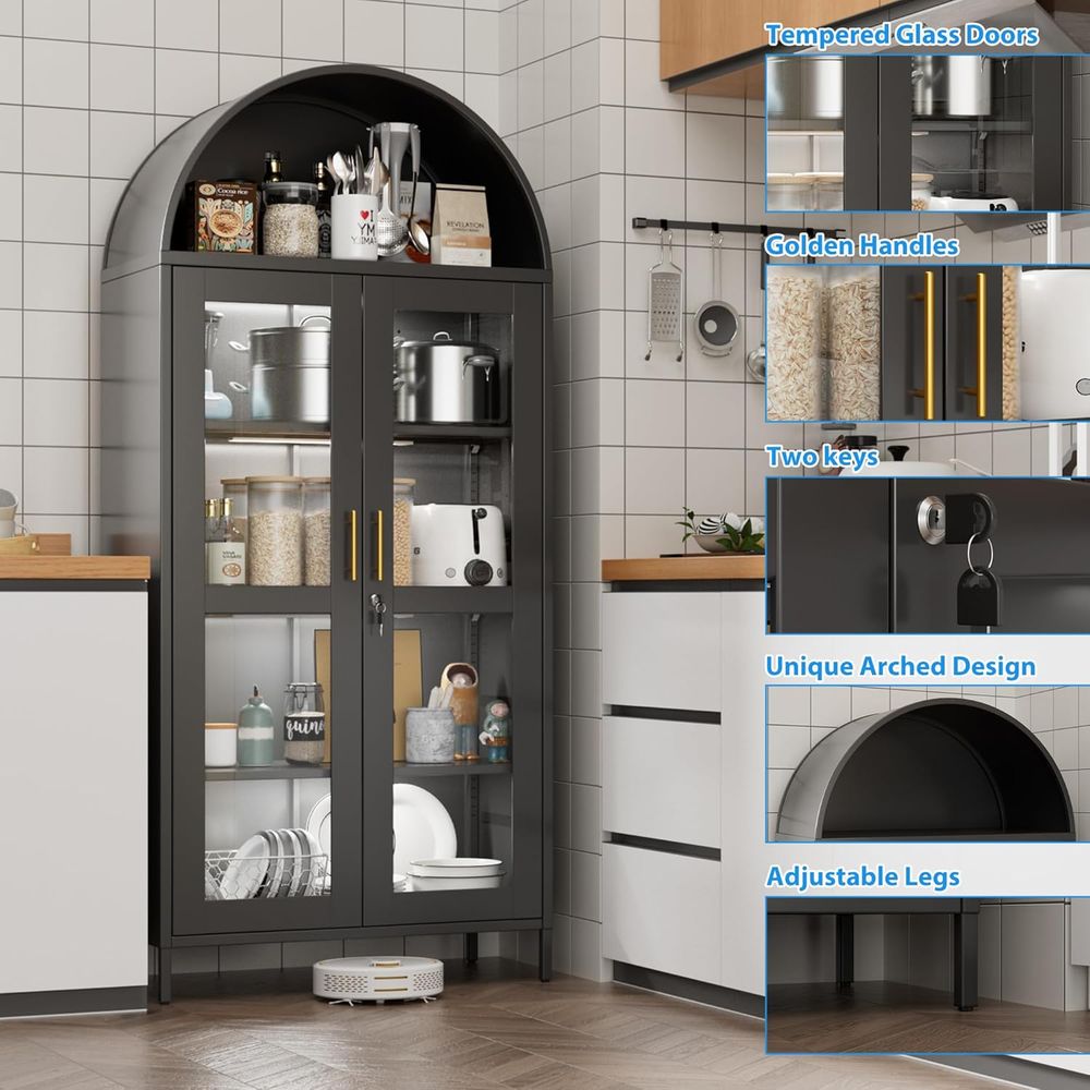78.74 High Metal Arched Cabine - Lighting & Home Decor Studio Photos 评论和价格