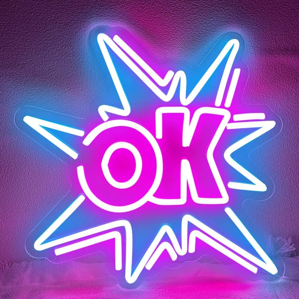 OK Comic Boom LED Neon Sign US - Ok Lighting Decor 评论和价格