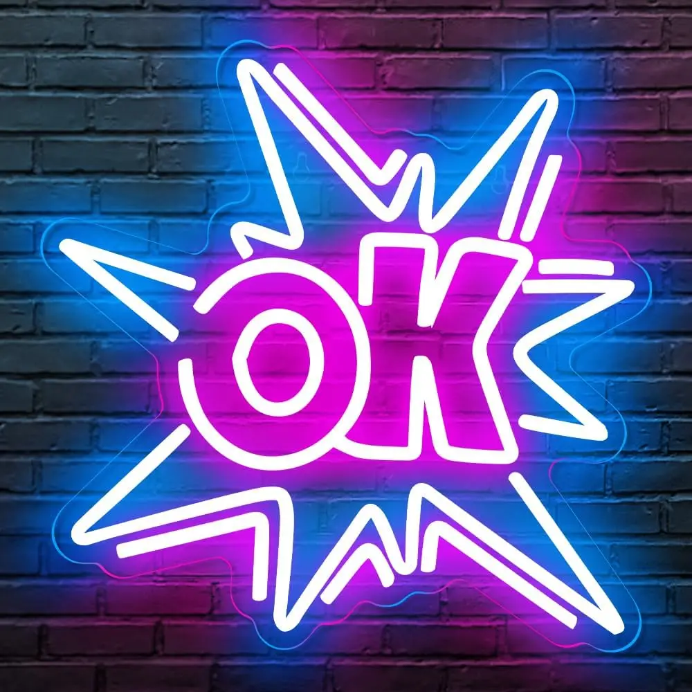 OK Comic Boom LED Neon Sign US - Ok Lighting Decor 评论和价格