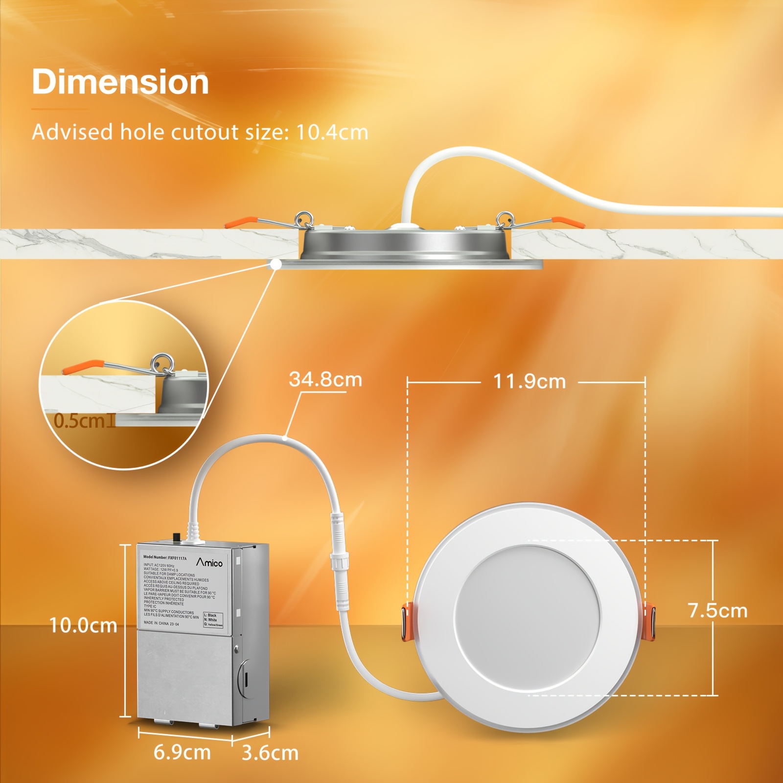 12/6 Pack 4/6 Inch 5CCT LED Re - Lightings Decoration 评论和价格