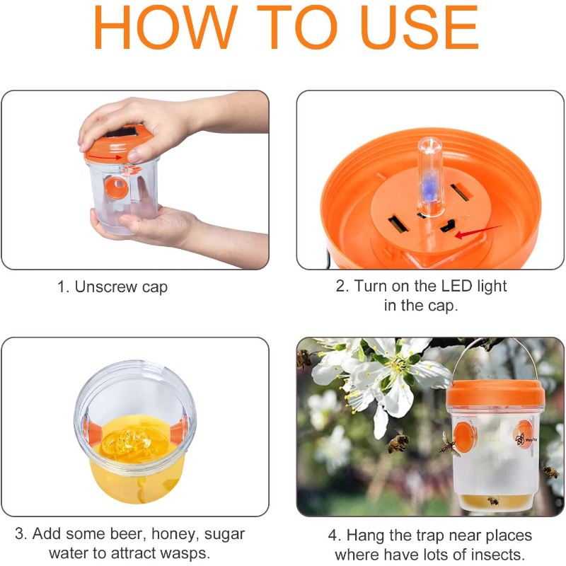 Solar Wasp Traps Hanging Yello - Lighting Jockey 评论和价格