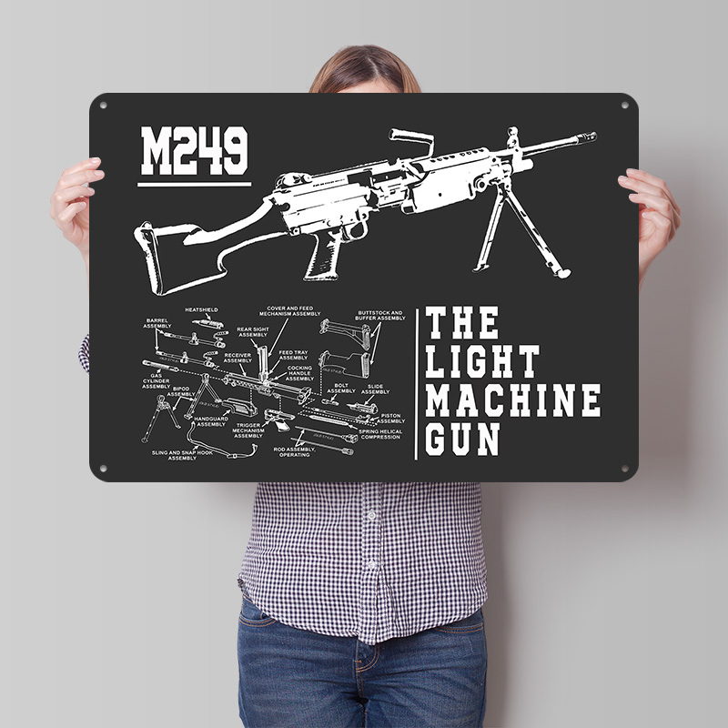 M249 The Light Machine Gun 3D  - Lighting Home Decor Items 评论和价格
