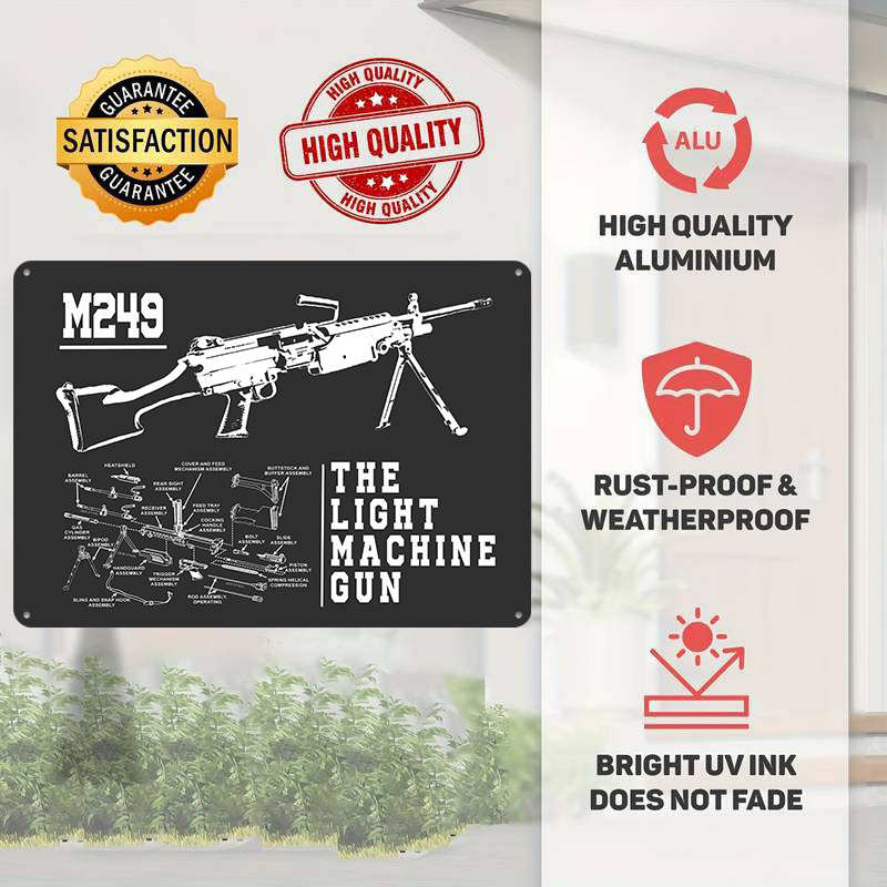 M249 The Light Machine Gun 3D  - Lighting Home Decor Items 评论和价格