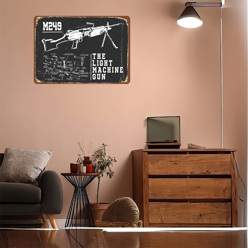 M249 The Light Machine Gun 3D  - Lighting Home Decor Items 评论和价格