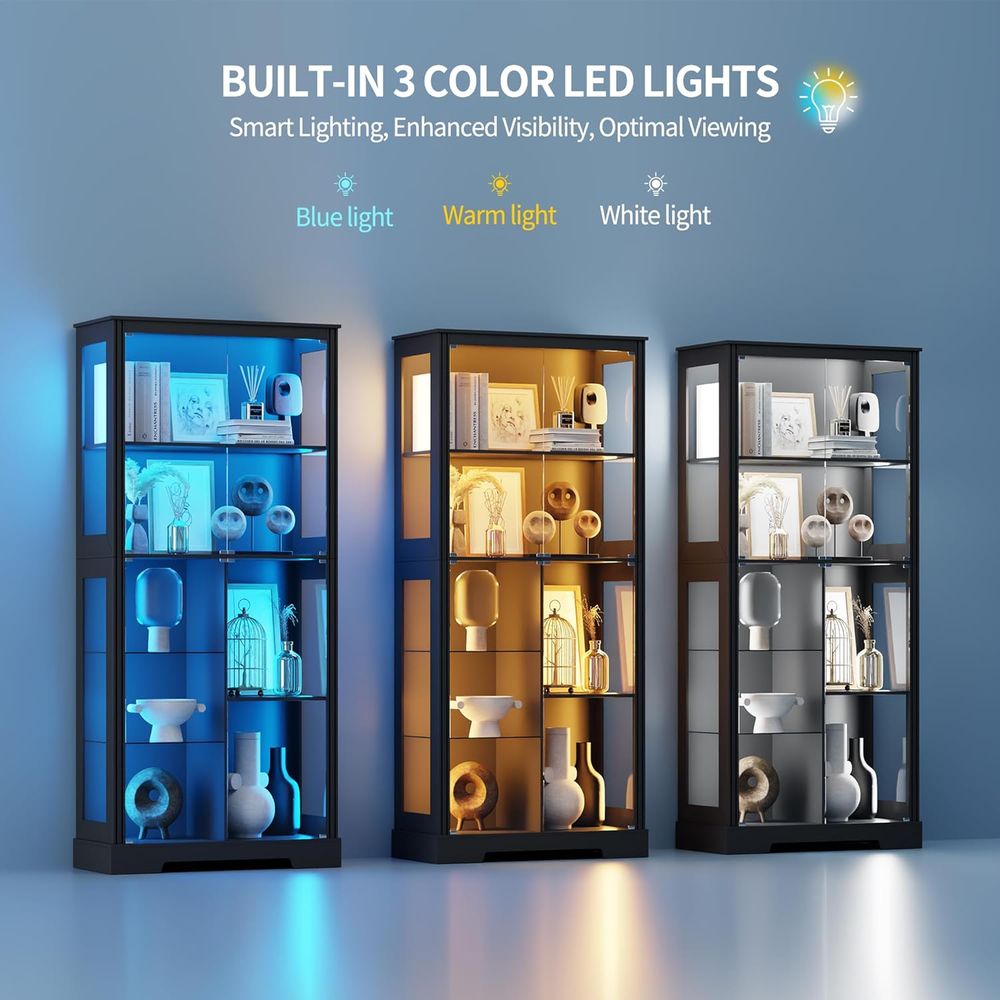 71 Illuminated Glass Curio Cab - Lighting & Home Decor Studio Photos 评论和价格