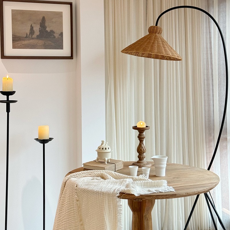 Mid Century Rattan Floor Lamp  - Lighting Home Decor Items 评论和价格