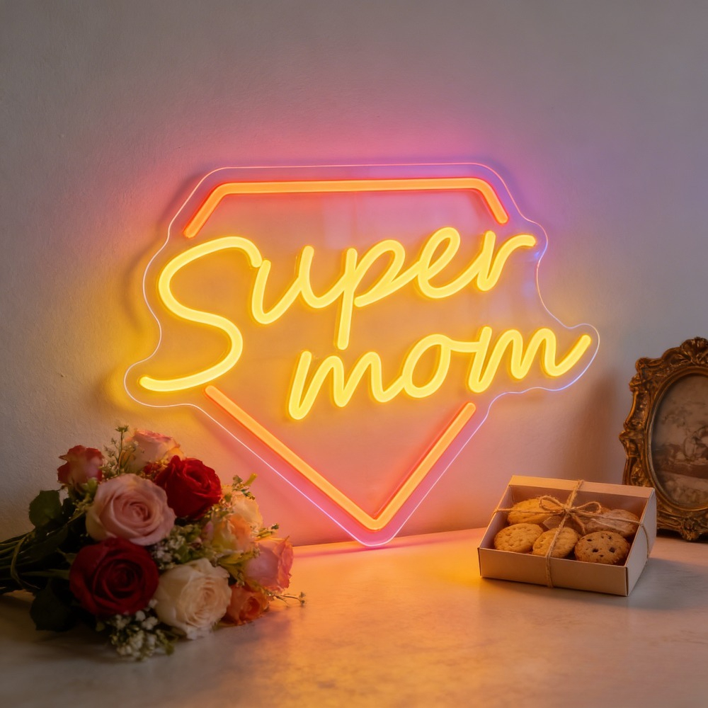 Super Mom Neon Sign LED Wall L - Lighting Home Decor Ideas 评论和价格