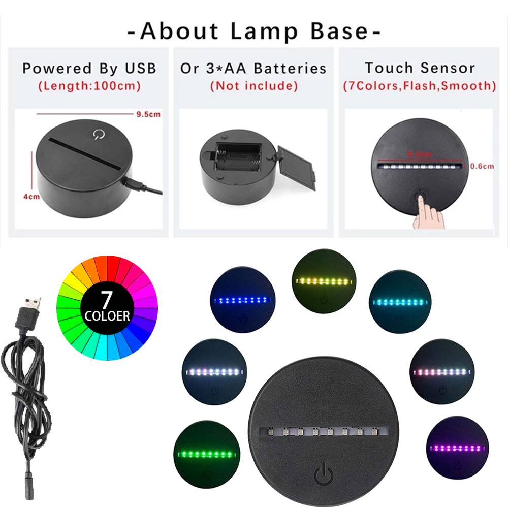 Duo Portrait 3D Illusion Lamp  - Lighting Home Decor Items 评论和价格