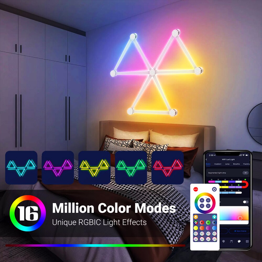 LED Smart Wall Lamp RGBIC Ligh - Foyer Lighting Wall Decor 评论和价格