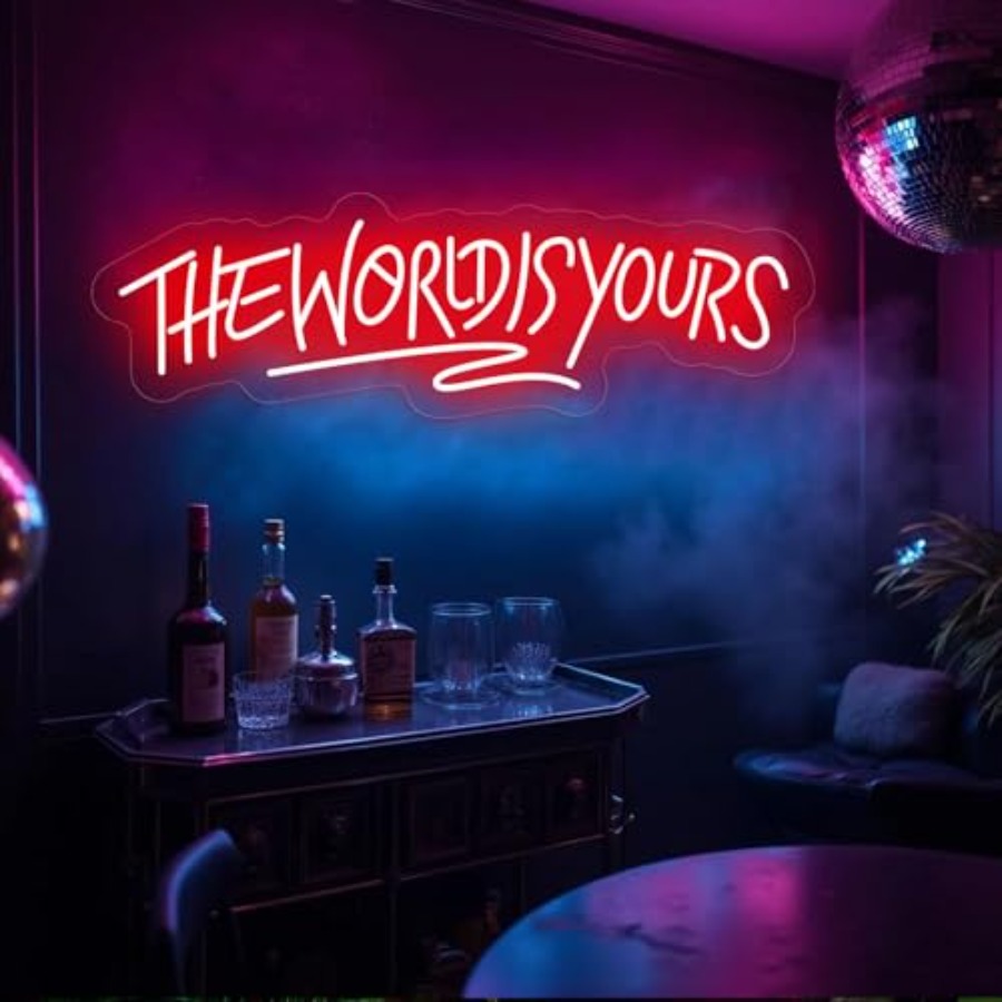 The World Is Yours Neon Sign f - Lighting World Decor 评论和价格