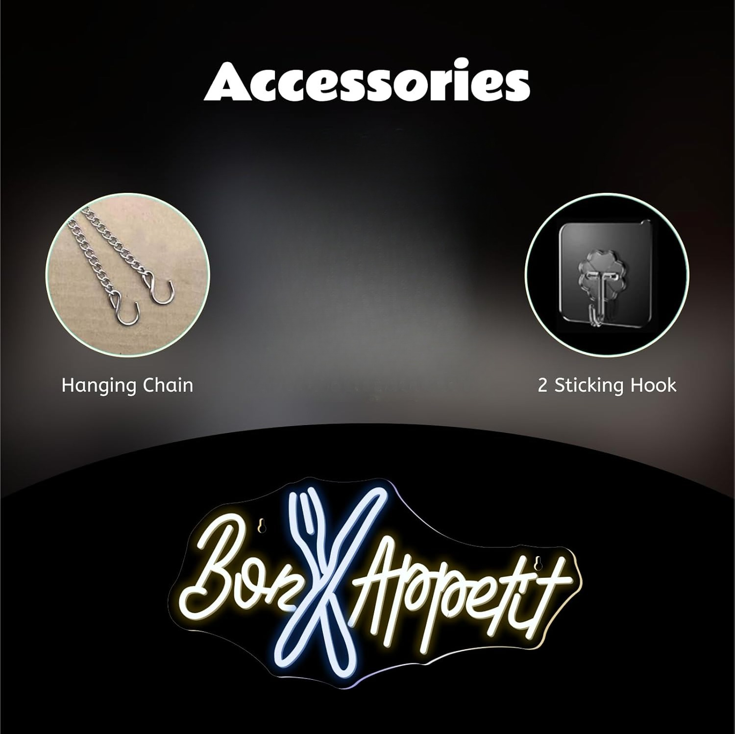 Bon Appétit Neon Sign Good App - Lighting Home Decor Ideas 评论和价格