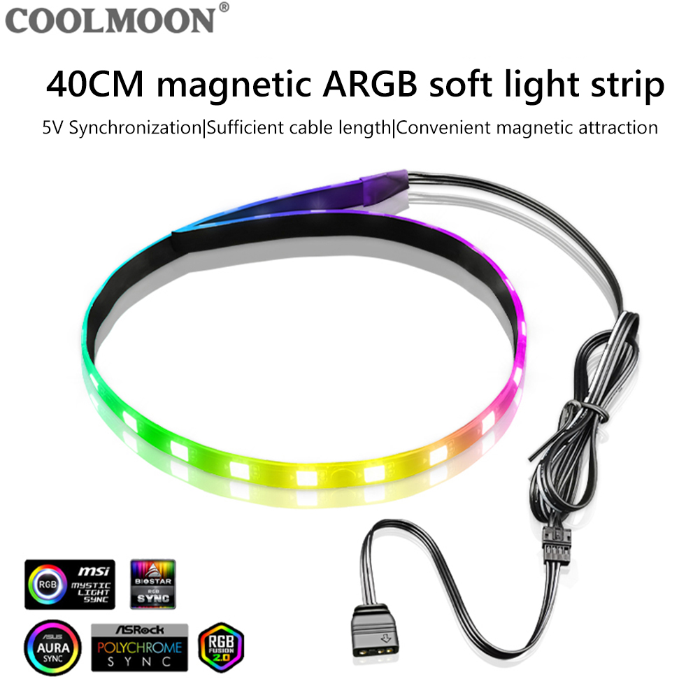 COOLMOON CM-LS40 5V ARGB PC Ca - Lighting Bolt Decor 评论和价格