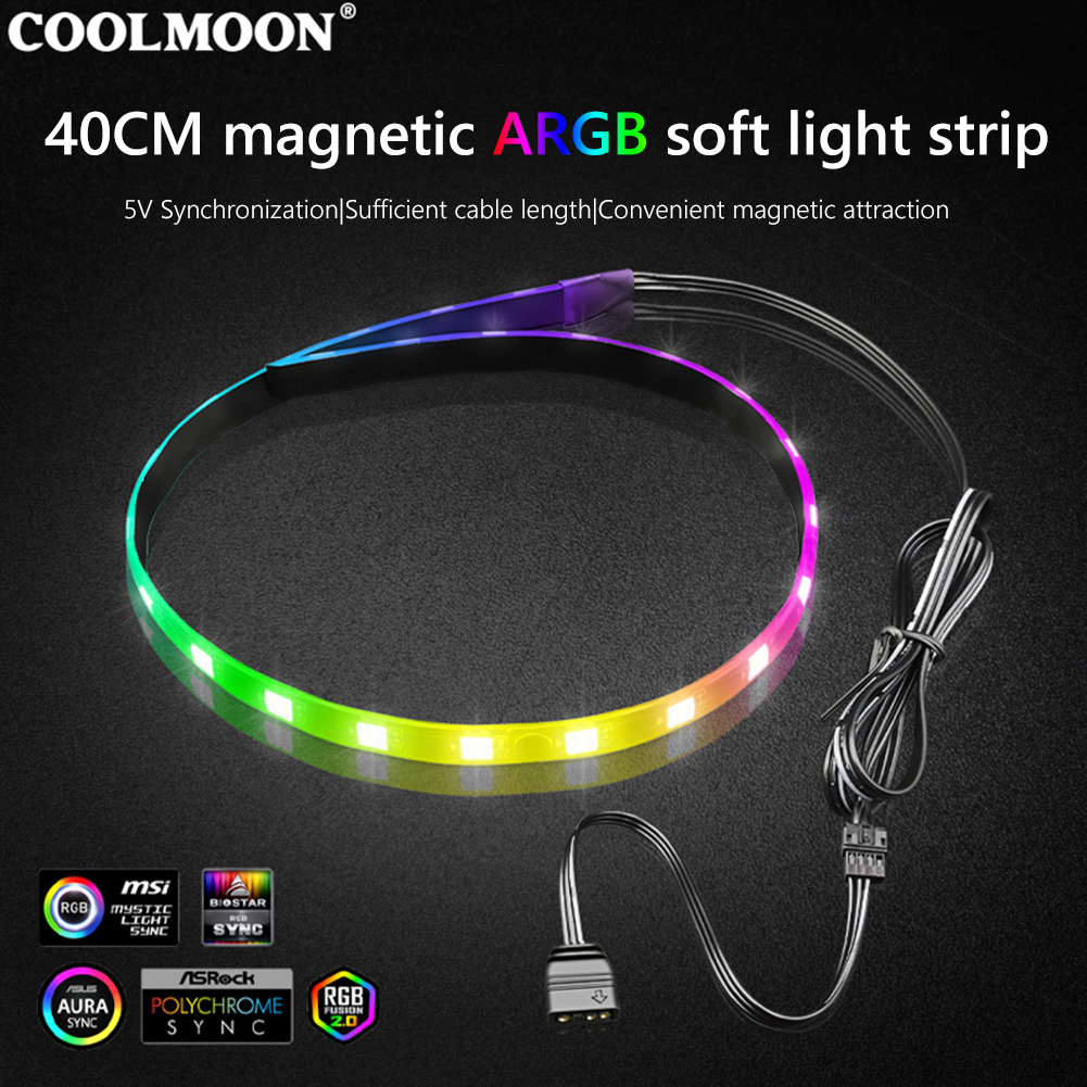 COOLMOON CM-LS40 5V ARGB PC Ca - Lighting Bolt Decor 评论和价格