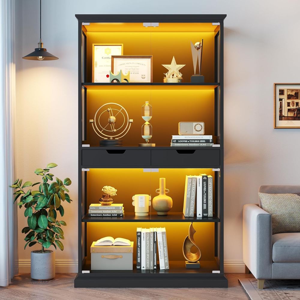 68 Tall Glass Display Cabinet  - Lighting & Home Decor Studio Photos 评论和价格