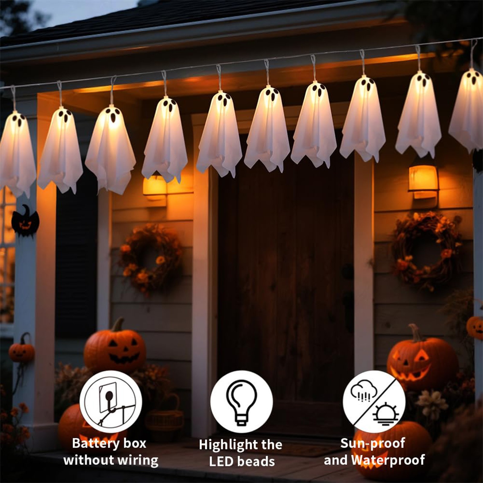 Haunted House Decor Halloween  - Lighting Decor House 评论和价格