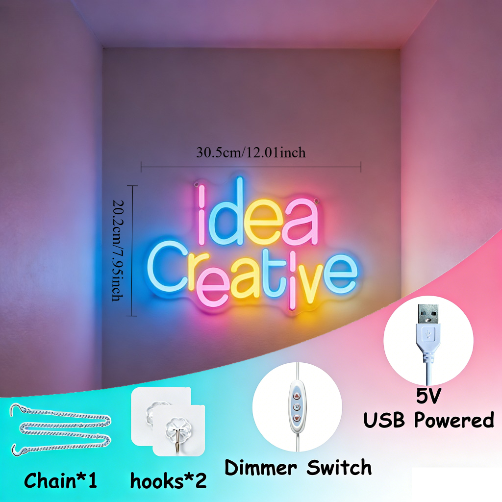 Creative Idea LED Neon Sign Gr - Lighting Home Decor Ideas 评论和价格