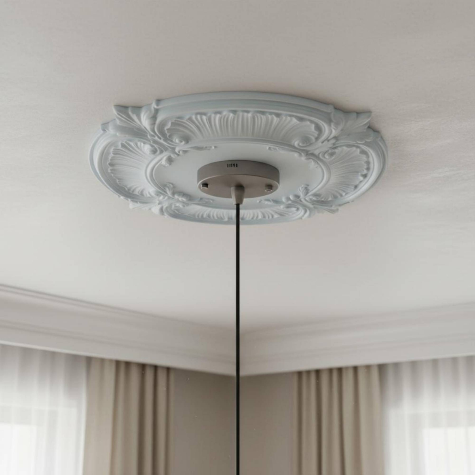 Round PU Ceiling Medallion Orn - Lightings Decoration 评论和价格